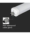 Réglette LED complète étanche 150cm 48W, câblage traversant - 6240lm, 130lm/W, IP65, 6 ans de garantie