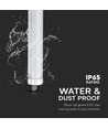 Réglette LED complète étanche 150cm 48W, câblage traversant - 6240lm, 130lm/W, IP65, 6 ans de garantie