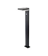 Lampe de jardin solaire 5,5W avec capteur - Noir, capteur PIR, IP54, noir