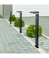 Lampe de jardin solaire 5,5W avec capteur - Noir, capteur PIR, IP54, noir