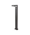 Lampe de jardin solaire LED 5,5W avec capteur - IP54, 3000K, capteur PIR, finition noire