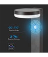 Lampe de jardin solaire LED 5,5W avec capteur - IP54, 3000K, capteur PIR, finition noire