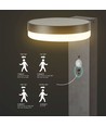 Lampe de jardin solaire LED 5,5W avec capteur - IP54, 3000K, capteur PIR, finition noire