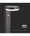 Lampe de jardin solaire LED 5,5W avec capteur - IP54, 3000K, capteur PIR, finition noire