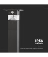 Lampadaire solaire 3W - LED, capteur PIR, IP54