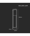 Lampe de jardin LED 10W avec puce LED Samsung - IP65, 80cm, blanc, 4000K, source lumineuse incl.