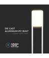 Lampe de jardin LED 10W avec puce LED Samsung - IP65, 80cm, blanc, 4000K, source lumineuse incl.