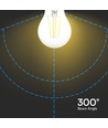 Ampoule à filament de carbone E27 4W - A60, 6500K