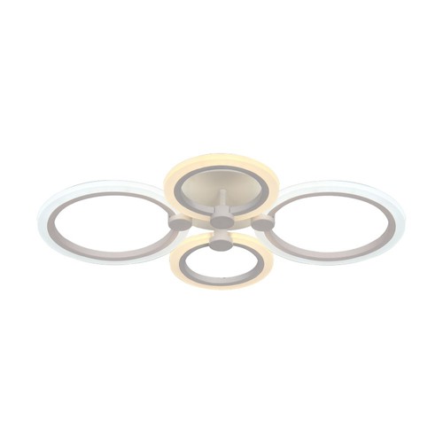 Plafonnier LED 45W - 3900lm, dimmable 3 étapes, 3-en-1 CCT, blanc, télécommande incl.