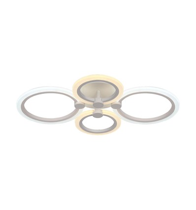 Plafonnier LED 45W - 3900lm, dimmable 3 étapes, 3-en-1 CCT, blanc, télécommande incl.