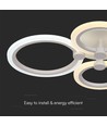 Plafonnier LED 45W - 3900lm, dimmable 3 étapes, 3-en-1 CCT, blanc, télécommande incl.