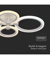 Plafonnier LED 45W - 3900lm, dimmable 3 étapes, 3-en-1 CCT, blanc, télécommande incl.
