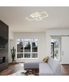 Plafonnier LED 70W avec télécommande - 6000lm, CCT, dimmable, métal blanc, 58,5 x 39 cm