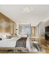 Plafonnier LED 70W avec télécommande - 6000lm, CCT, dimmable, métal blanc, 58,5 x 39 cm