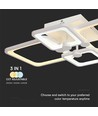 Plafonnier LED 70W avec télécommande - 6000lm, CCT, dimmable, métal blanc, 58,5 x 39 cm