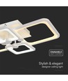 Plafonnier LED 70W avec télécommande - 6000lm, CCT, dimmable, métal blanc, 58,5 x 39 cm
