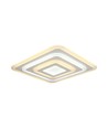 Plafonnier LED 77W avec télécommande - 6700lm, dimmable, CCT, RGB, 49,5 x 49,5 cm, bord blanc