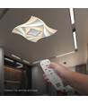Plafonnier 75W - LED Dimmer 3 Niveaux, 3 en 1, Télécommande, Boîtier Blanc, IP20
