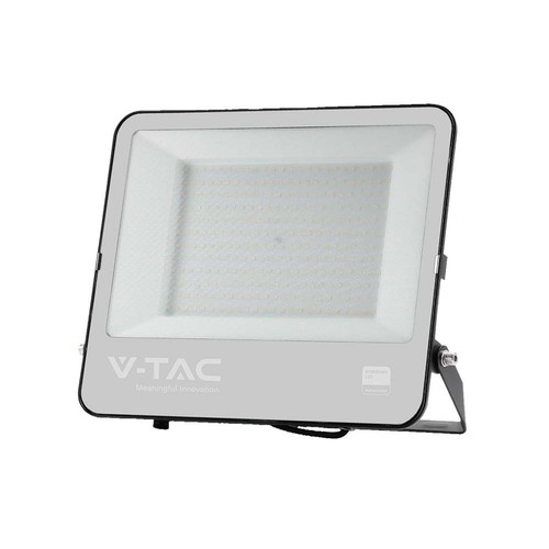 Projecteur 200W - IP65, noir, lampe de travail, puce LED Samsung, câble 1m, 6500K, verre dépoli gris