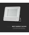Projecteur 200W - IP65, noir, lampe de travail, puce LED Samsung, câble 1m, 6500K, verre dépoli gris