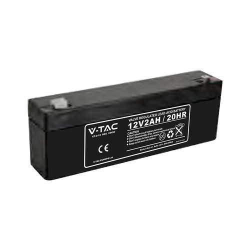 Batterie au plomb 2,0Ah 12V - 178x36x66mm, VRLA, rechargeable