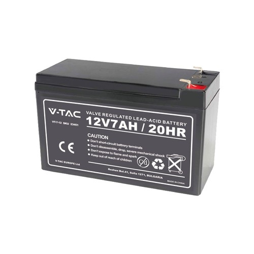 Batterie au plomb 12V / 7Ah - 151x65x100mm, rechargeable, batterie VRLA AGM