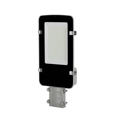 Lampadaire LED 50W avec puce LED Samsung - 100lm/W, IP65, 6500K, gris, 110 degrés