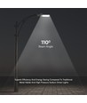 Lampadaire LED 50W avec puce LED Samsung - 100lm/W, IP65, 6500K, gris, 110 degrés