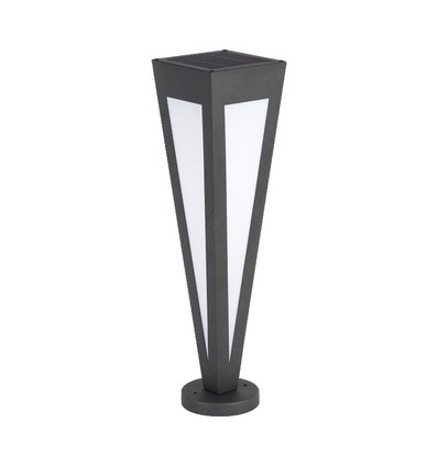 Lampe de jardin solaire LED 2W - 3000K, noir, batterie 3.7V, classe IP, jusqu'à 8 heures d'autonomie