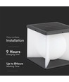 Lampe de jardin solaire LED 3W, Cube - IP65, 3000K, blanc chaud, noir/blanc, 20,5 x 20,5 cm