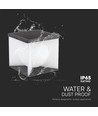 Lampe de jardin solaire LED 3W, Cube - IP65, 3000K, blanc chaud, noir/blanc, 20,5 x 20,5 cm
