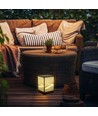 Lampe de jardin E27 CUBE - IP65, noir, carré, design moderne, sans source lumineuse