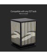 Lampe de jardin E27 CUBE - IP65, noir, carré, design moderne, sans source lumineuse