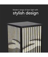 Lampe de jardin E27 CUBE - IP65, noir, carré, design moderne, sans source lumineuse