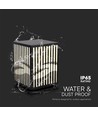 Lampe de jardin E27 CUBE - IP65, noir, carré, design moderne, sans source lumineuse