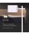 Lampe LED 3-en-1 rechargeable - Magnétique, dimmable, CCT, éclairage haut/bas, blanc, avec pied et 2 supports de montage