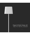 Lampe de table solaire magnétique LED 5W - Tactile dimmable, CCT, IP65, blanc, portable, rechargeable