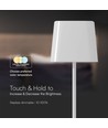 Lampe de table solaire magnétique LED 5W - Tactile dimmable, CCT, IP65, blanc, portable, rechargeable