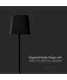 Lampe de table solaire magnétique LED 5W - Tactile dimmable, CCT, IP65, noir, 400lm, incl. batterie