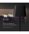 Lampe de table solaire magnétique LED 5W - Tactile dimmable, CCT, IP65, noir, 400lm, incl. batterie
