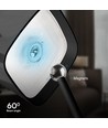 Lampe de table solaire magnétique LED 5W - Tactile dimmable, CCT, IP65, noir, 400lm, incl. batterie