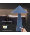 Lampe de table LED rechargeable 3W, Bleu - Tactile dimmable, 3-en-1 CCT, batterie 4000mAh, incl. source lumineuse
