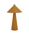 Lampe de table LED rechargeable 3W - Tactile dimmable, 3-en-1 CCT, métal et cuir, USB-C, jaune