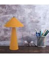 Lampe de table LED rechargeable 3W - Tactile dimmable, 3-en-1 CCT, métal et cuir, USB-C, jaune