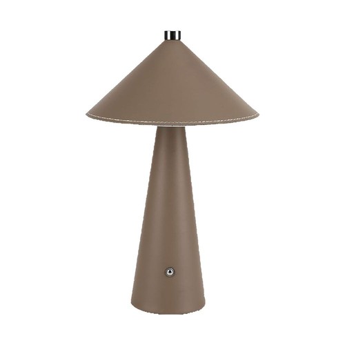 Lampe de table LED rechargeable 3W, marron - 3-en-1 CCT, dimmable, contrôle tactile, USB-C, batterie 4000mAh