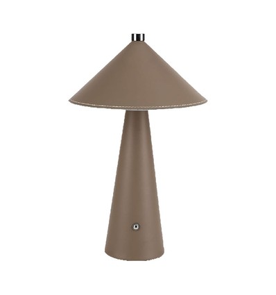 Lampe de table LED rechargeable 3W, marron - 3-en-1 CCT, dimmable, contrôle tactile, USB-C, batterie 4000mAh