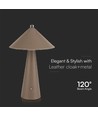 Lampe de table LED rechargeable 3W, marron - 3-en-1 CCT, dimmable, contrôle tactile, USB-C, batterie 4000mAh