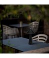 Lampe de table LED rechargeable 3W avec tactile dim - 3-en-1 CCT, cuir noir, batterie 4000mAh, USB-C, 20x33 cm