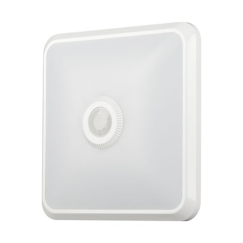 Hublot LED 12W avec capteur et Samsung Chip - 3-en-1 CCT, carré, blanc, capteur PIR 360°, IP20