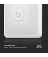 Hublot LED 12W avec capteur et Samsung Chip - 3-en-1 CCT, carré, blanc, capteur PIR 360°, IP20